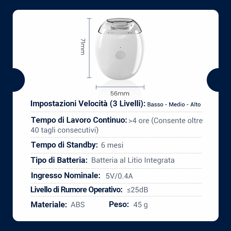 Nailivon™ – Limetta per Unghie Elettrica Automatica per Adulti e Bambini