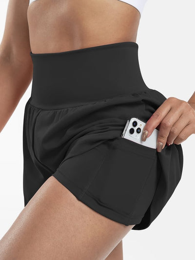 VivreFlex™ High-Waisted Yoga Shorts