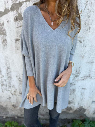 Lunora™ Breeze Knit – The Effortless V-Neck Sweater