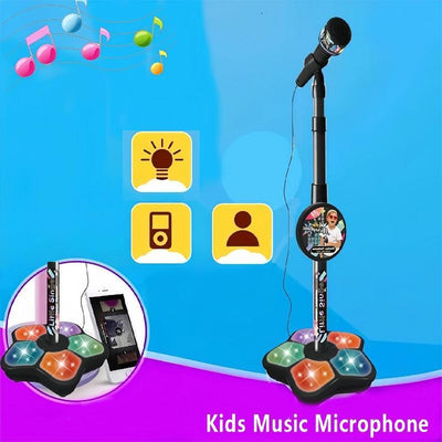 Melodrio™ – Supporto Microfono per Karaoke per Bambini con Luce e Musica
