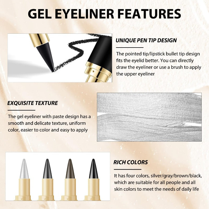 LéviaLuxe™ Long-Wear Gel Eyeliner Pen | Buy One Get One Free