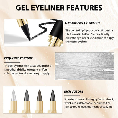 LéviaLuxe™ Long-Wear Gel Eyeliner Pen | Buy One Get One Free