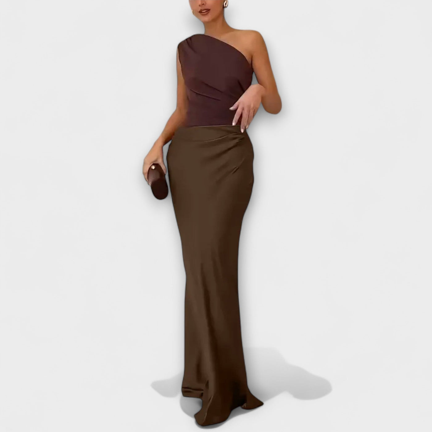 Lunarié™ | One-Shoulder Elegance Maxi Dress