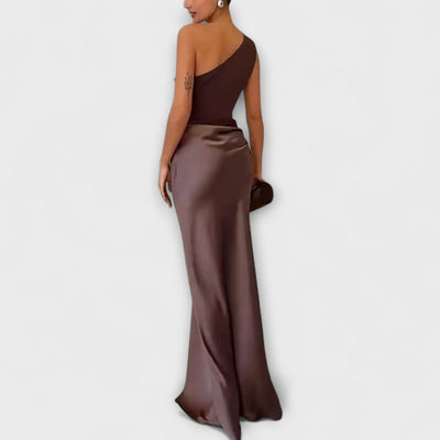 Lunarié™ | One-Shoulder Elegance Maxi Dress