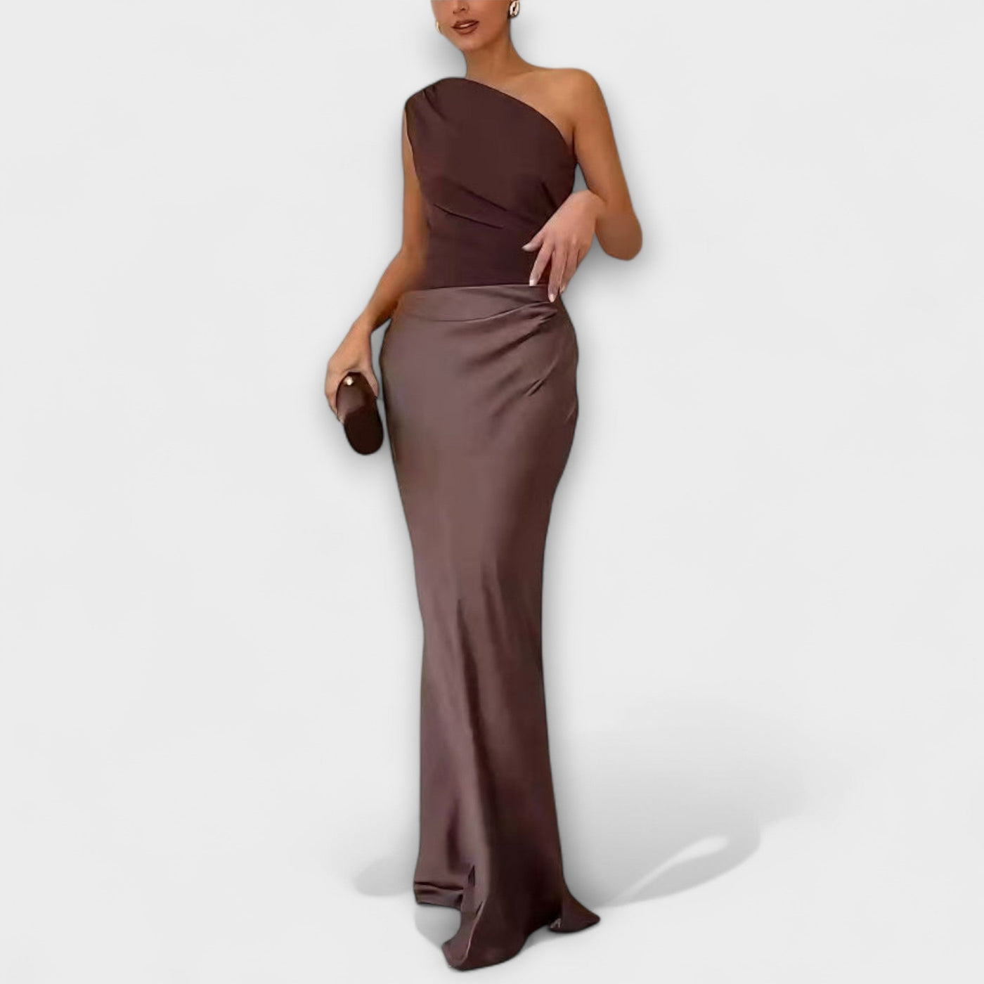 Lunarié™ | One-Shoulder Elegance Maxi Dress
