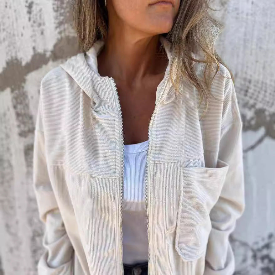 LYRA| Casual Hooded Velvet Jacket