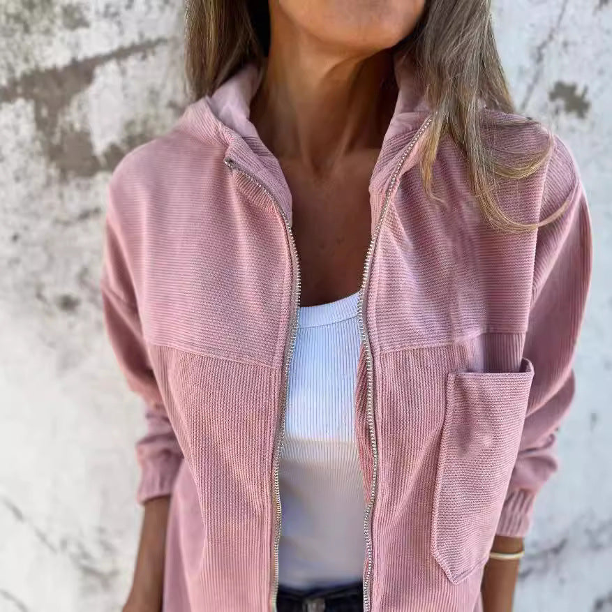 LYRA| Casual Hooded Velvet Jacket