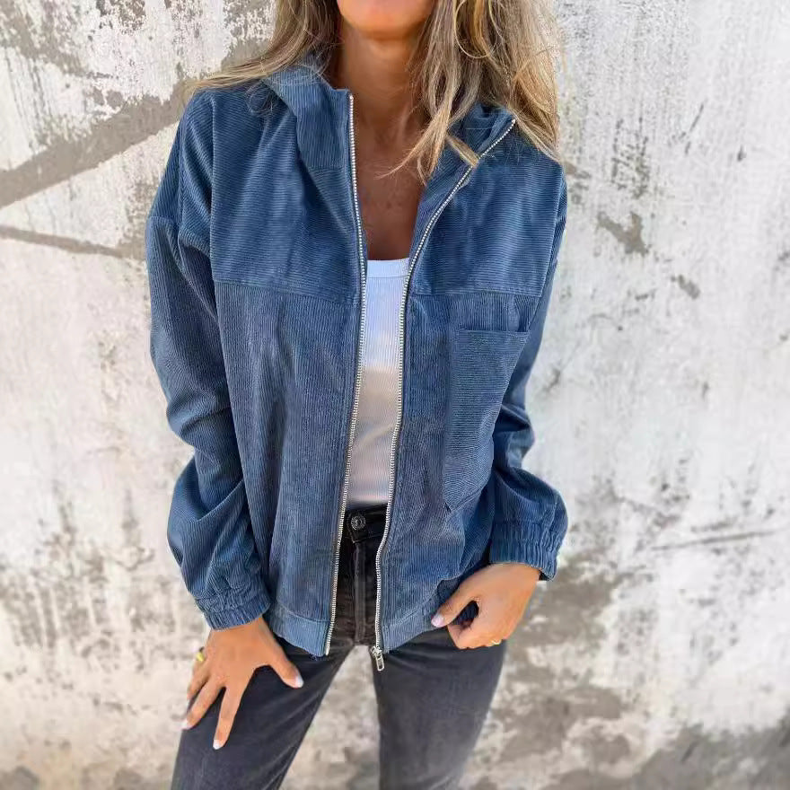 LYRA| Casual Hooded Velvet Jacket