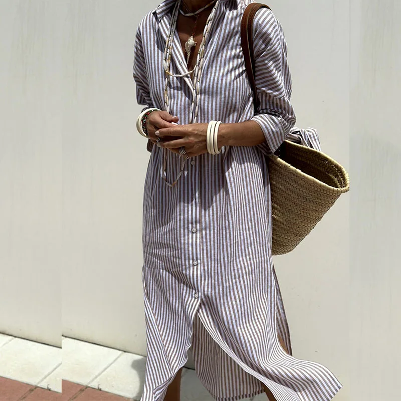 Linaé Studio™ Striped Shirt Dress