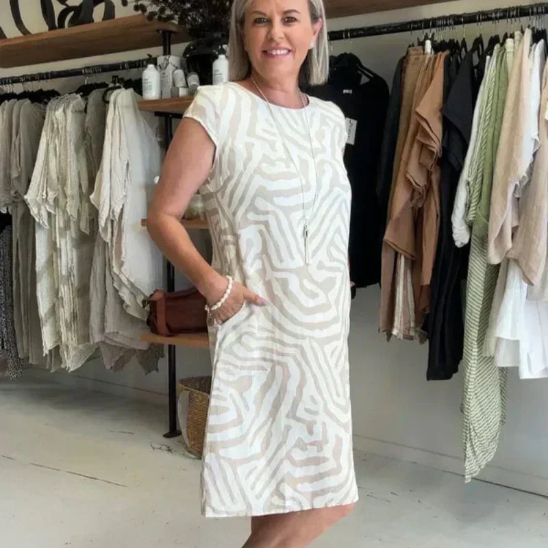 Solena™ Flow Dress – Stijlvol, Comfortabel en Vakantieproof