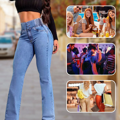 UrbanChic - High Waist Stretch Flare Jeans