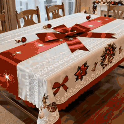 EverMerry™ Festive Tablecloth – Bring Holiday Magic to Every Meal