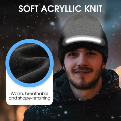 Aurivex™ – Beanie con Luce LED e Audio Bluetooth Integrato