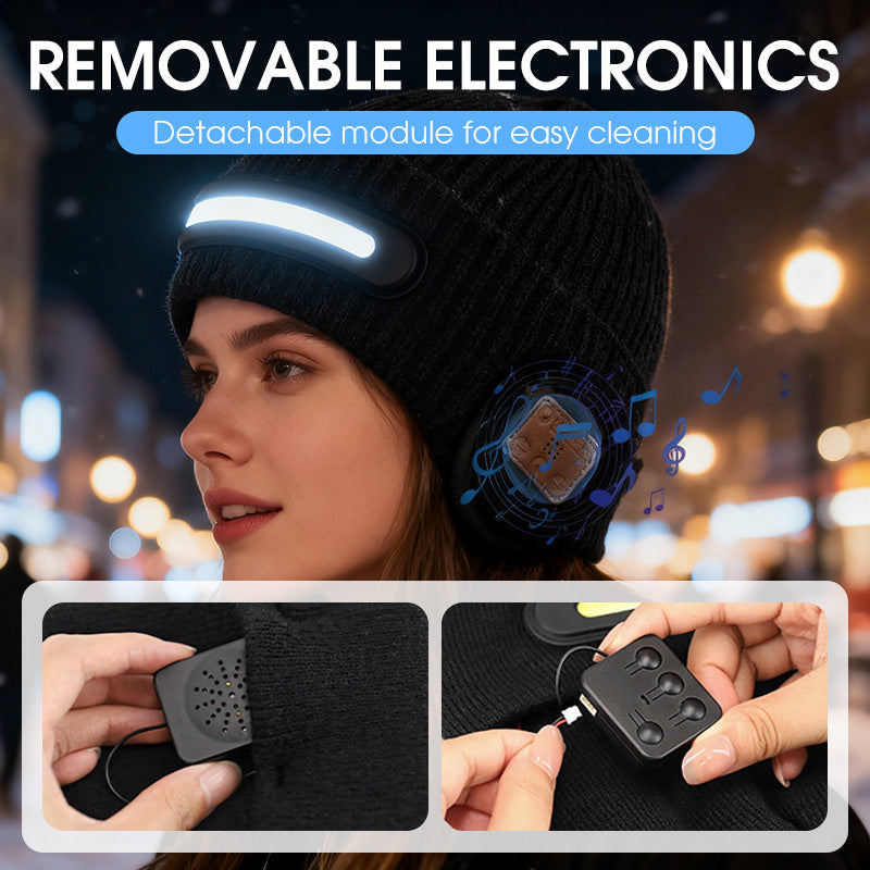 Aurivex™ – Beanie con Luce LED e Audio Bluetooth Integrato