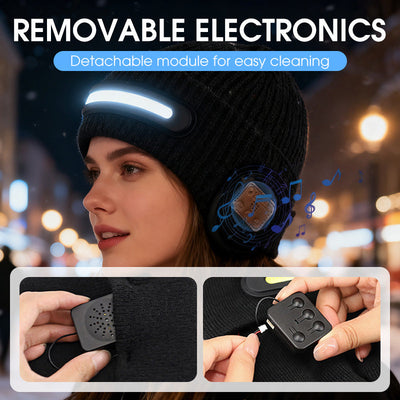 Aurivex™ – Beanie con Luce LED e Audio Bluetooth Integrato